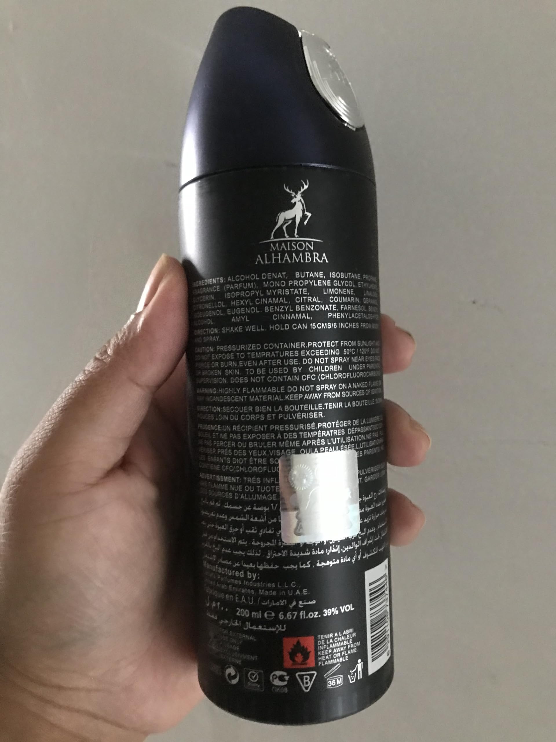 Perfume Spray Corporal Árabe Salvo - Masculino - 200ml